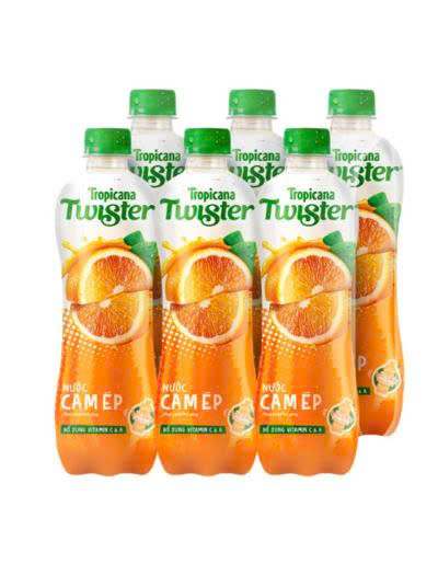 [Lốc 6 chai] Nước cam ép Twister Tropicana 450ml