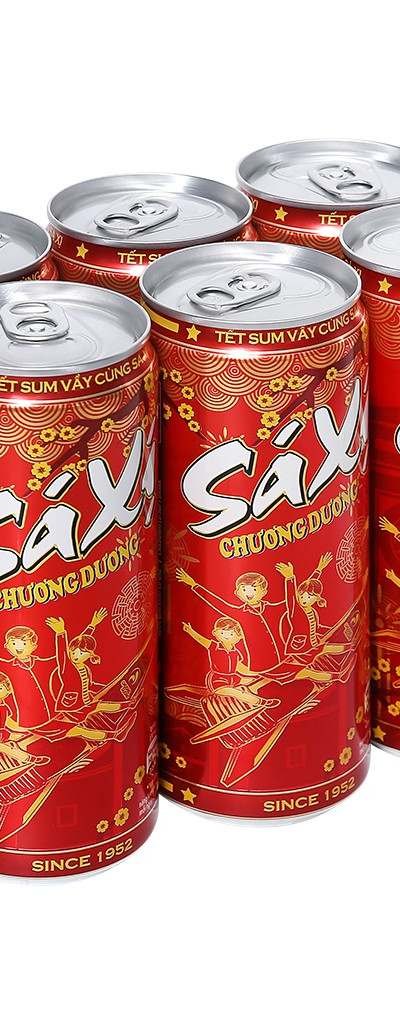 [Lốc 6 lon] Nước ngọt Sá xị Chương Dương 330ml