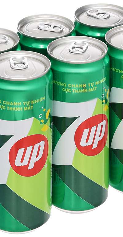 [Lốc 6 lon] 7 UP lon 320ml