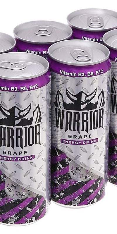 [Lốc 6 lon] Nước tăng lực Warrior vị nho 325ml