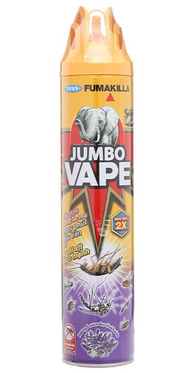 Bình xịt côn trùng Jumbo Vape hương Lavender chai 600ml