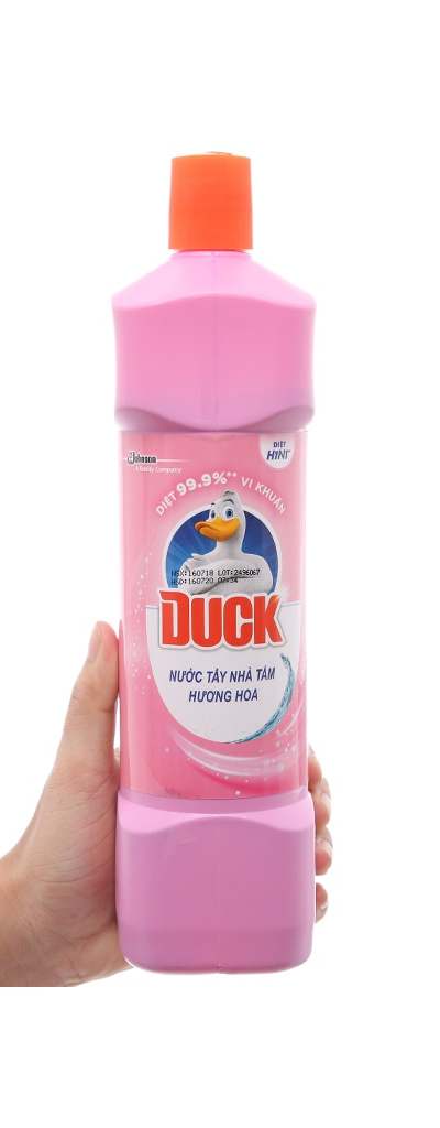 Tẩy nhà tắm Duck hương hoa - màu hồng chai 900ml