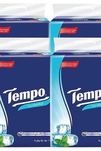 [Lốc 4 gói] Tempo khăn giấy rút 4 lớp - 90 tờ hương bạc hà
