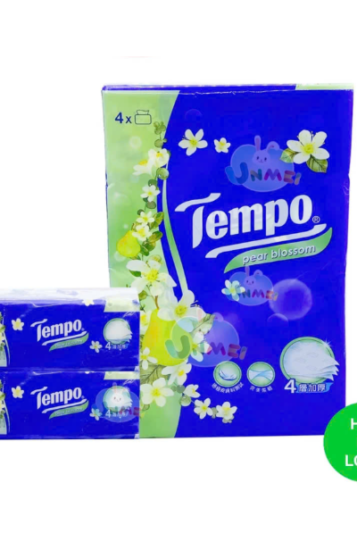 [Lốc 4 gói] Tempo khăn giấy rút 4 lớp - 90 tờ hương hoa lê