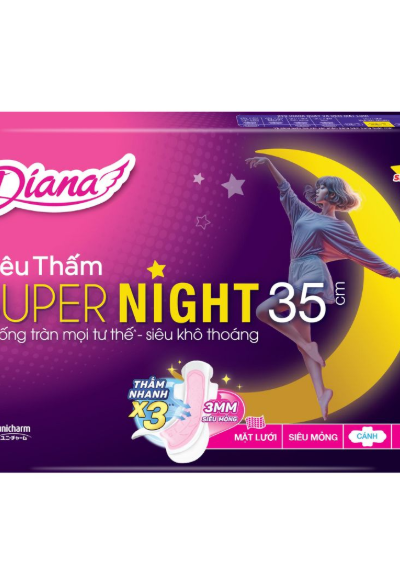 Băng vệ sinh Diana đêm siêu bảo vệ 35cm 3 miếng