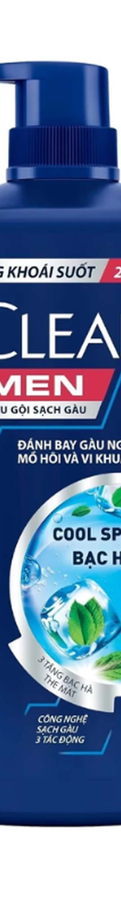 Dầu gội Clear Men Cool Sport mát lạnh bạc hà 630g