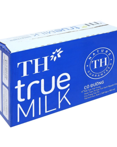 [Thùng 48 hộp] Sữa tươi tiệt trùng có đường TH true MILK 180ml